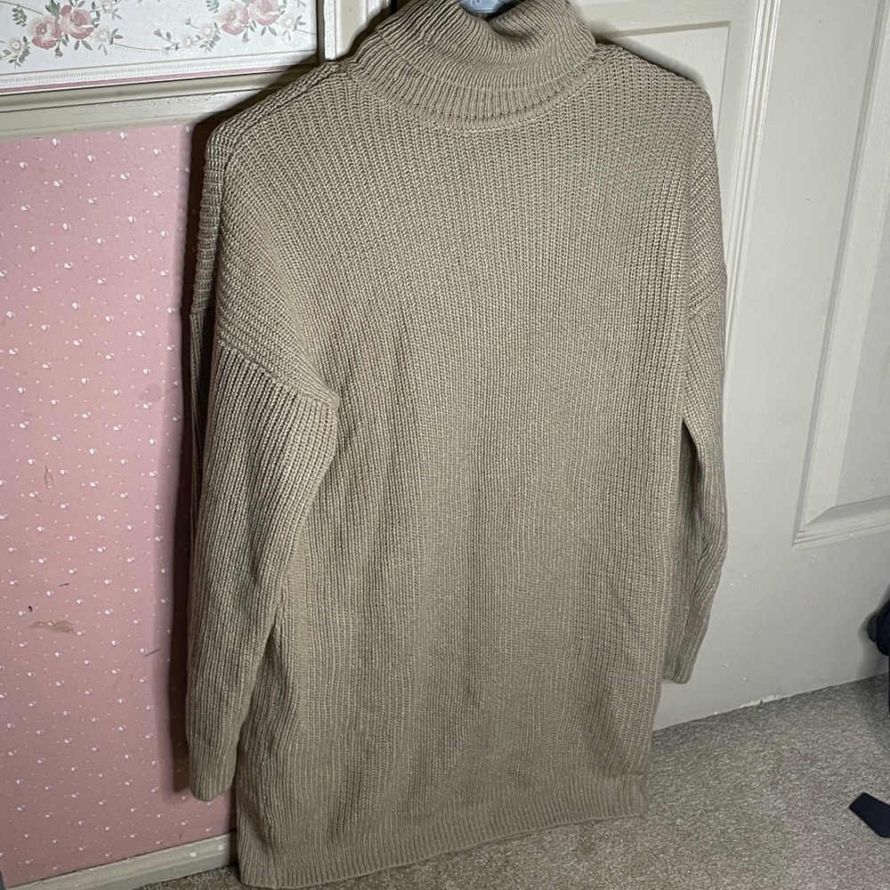 Turtle neck sweater dress